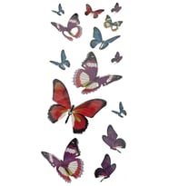 Caş Dekorasyon Kelebek Figürlü Geçici Dövme Tattoo
