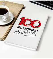 BK Gift 29 Ekim Temalı Beyaz Defter-6, Arkadaşa Hediye , 29 Ekim Hediyesi, 100.Yıl Hediyesi