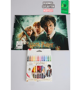 Maped x Dekomus Lisanslı Harry Potter 12'li Keçeli Kalem Ve Büyük Boy Resim Defteri Seti Magic School Collection