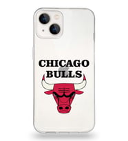 Apple iPhone 13 Uyumlu Kapak Chicago Bulls Tasarımlı Şeffaf Silikon Kılıf