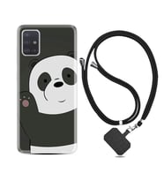 Samsung a71 A72 A73 A7 A9 2018 C7 C9 Kılıf Boyun Askılı Silikon Hello Panda 1709
