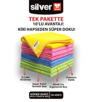 Toptan 10lu Mikrofiber Bez 265 Kalite Otel Restoran Cafe İşyeri Temizlik Bezi 40x40 cm Büyük Ebat