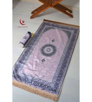 Keseli Seccade - 70x110 cm - Taşınabilir - İnce, Şık ve Etnik Desenli