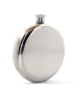 Paslanmaz Çelik Yuvarlak 5 Oz Tekli Matara