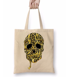 Caution Skull Bez Çanta Uzun Saplı