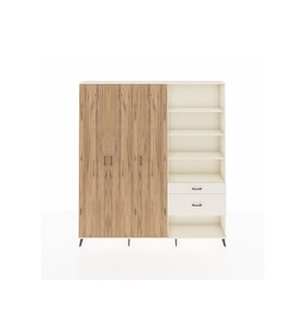 Arges Dolap 16 Raflı 2 Çekmeceli 3 Kapaklı 220x30x243 Aytaşı-Çam/Aytaşı