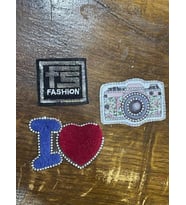 7X5 CM 3'LÜ ÜTÜ İLE YAPIŞAN SET APLİKE HOBİ ARMA DİKİŞ AKSESUARI