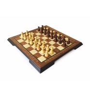 Helena Wood Art El Yapımı Ahşap Kızıl Dama Takımı 48 cm Kahve-50mm