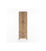Hyperion Dolap 4 Raflı 2 Çekmeceli 2 Kapaklı 60x44x195 Çam-Çam