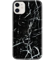Apple iPhone 11 12 13 Mini Kılıf Desemli Silikon Black Marble 3 1382