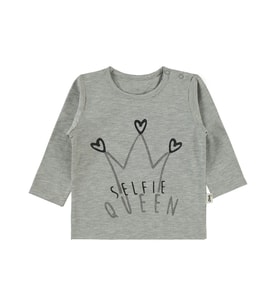 Civil Baby Kalp Taçlı 6-18 Ay Sweatshirt - Gri