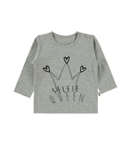Civil Baby Kalp Taçlı 6-18 Ay Sweatshirt - Gri