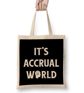 It s Accrual World Funny Accounting & Accountant Bez Çanta Uzun Saplı