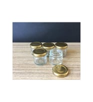 29 Cc şeffaf cam konserve kavanozu gold kapaklı, 110 adet, cam kavanoz, konserve kavanozu, reçel kavanozu, bal kavanozu, saklama kavanozu