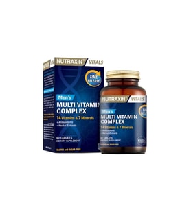 Men's Multi Vitamin ve Mineraller İçeren Complex Takviye Gıda 60 Tablet