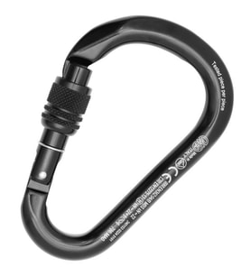 Kong HMS Classic 24KN Screw Sleeve Karabina – EN 12275 / EN 362 / UIAA Sertifikalı Alüminyum Kilitli Karabina Siyah 786MA0NNNKK