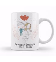 Sevgililer Günü Sevgiliye Hediye 0119 Kupa Bardak Porselen
