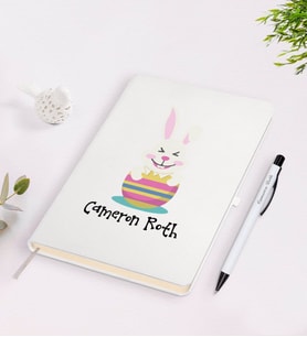 BK Gift Kişiye Özel Paskalya Bayramı Beyaz Defter ve Kalem Seti-3