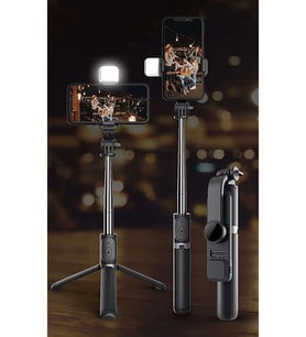 Led Işıklı Selfie Çubuğu Bluetooth Kumandalı Kablosuz Tripot Selfie Monopod Selfie Stick