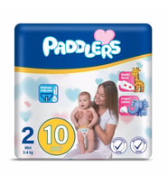 Paddlers Bebek Bezi 2 Numara Mini (3-6 Kg) 10 Adet – Deneme Paketi