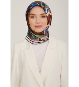 Armine Nostalji Serisi %100 Sura İpek Eşarp 8843D 34