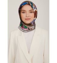 Armine Nostalji Serisi %100 Sura İpek Eşarp 8843D 34