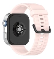 Huawei Watch Fit 4/Fit 4 Pro/Fit 3 Kordon Silikon Dalga Desen Şerit Band 23 (Fit (Pembe)