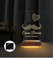 Babalara Hediye Caım Babam Led Lamba Babalar Günün Kutlu Olsun Yazılı Lamba
