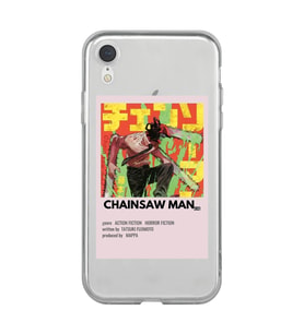 Iphone XR Uyumlu Chainsaw Man Anime Desenli Şeffaf Telefon Kılıfı