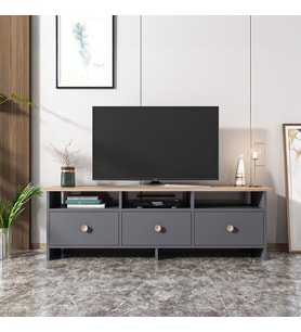TV Sehpası Ozan Antrasit Meşe 150 cm