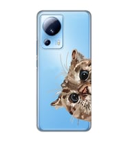 Xiaomi Mi 13 Lite Uyumlu Tatlı Kedi Desenli Şeffaf Telefon Kılıfı