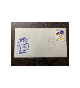 CUBA FDC XXV. Aniv. de Radio HABANA CUBA KÜBA İLK GÜN ZARFI Radio HABANA CUBA 25. YIL DÖNÜMÜ
