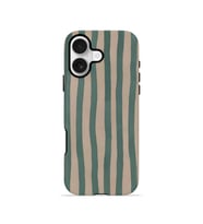 iPhone 16 Plus Vorian Çift Katmanlı Kılıf Sage Riviera Stripe