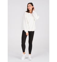 Busa Giyim Basic Oversize Termal Sweatshirt Ekru