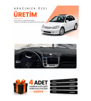 HONDA CİVİC VTEC2 (2002-2005) Uyumlu Torpido Koruma Örtüsü Oto Kılıfı - Siyah