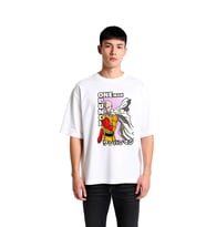 Erkek Oversize Anime Karakter Baskılı Tişört %100 Pamuk Rahat Kesim Günlük Giyim Modern Şık Konforlu