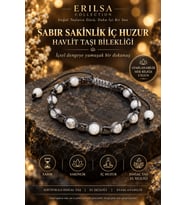Sertifikalı Sabır Sakinlik İç Huzur Denge Meditasyon Doğal Taş Bileklik - Havlit Taşı