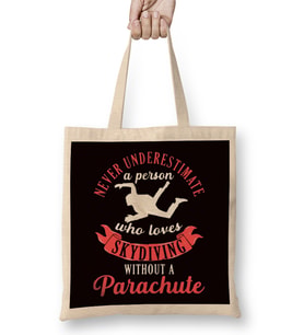 Skydiving Without Parachute Skydiver Parachutist Paragliding Bez Çanta Uzun Saplı