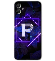 Galaxy A05 Kılıf HD Desen Baskılı Kılıf - Dark Neon Yaprak P Harfi