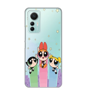 Xiaomi Mi 12 Lite Uyumlu Powerpuff Girls Desenli Şeffaf Telefon Kılıfı