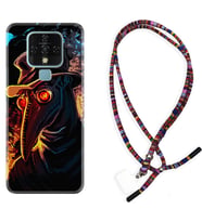 Tecno Camon 16 18P Pova Kılıf Boyun Asklı Rasta Silikon Karga 1616