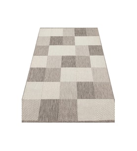 Makine Kaymaz Yıkanabilir Beyaz Geometrik Triko Salon Halısı Mutfak Halısı Koridor Halısı Yolluk 01 GREY