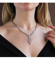 Cuture Model Zirkon Taşlı Gümüş Gerdanlık