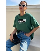 Unisex Ken Kaneki Baskılı T-shirt (Yeşil)