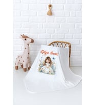 Pia Baby Premium %100 Pamuk Çift Kat Penye Bebek Battaniyesi 80x80 cm 5077-11 (Krem)