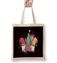 Happy Easter Gnome Eggs Hunter Bunny Rabbit Spring Religion Bez Çanta Uzun Saplı