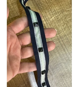 EN 3 CM ZIMBALI SİYAH TAŞ İŞLEME ŞERİT DİKİŞ AKSESUARI 1 METRE