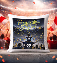 BK Gift Kişiye Özel İsimli Baba-Oğul Sarı Lacivert Evladıma Miras Bu Sevda Beyaz Kırlent Yastık-2, Doğum Günü Hediyesi, Taraftar Hediyesi