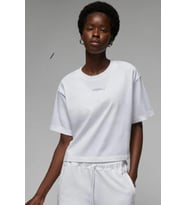 Nike Jordan Paris Saint-Germain Graphic White Loose Fit Short-Sleeve Tshirt Kadın Grafik BaskılıTişört Beyaz
