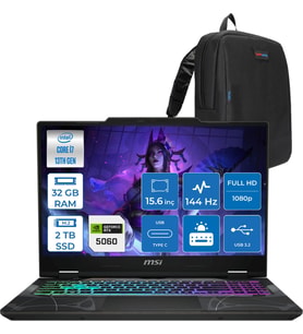 Msı Cyborg 15 Intel Core I7 13620H 32GB Ddr5 2tb SSD RTX5060 Gddr7 8gb Freedos 15.6" Fullhd (1920X1080) 144HZ IPS Taşınabilir Bilgisayar B13WFKG490XTRF14 + Zetta Çanta